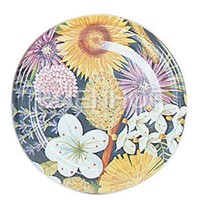Metal lids with flowers